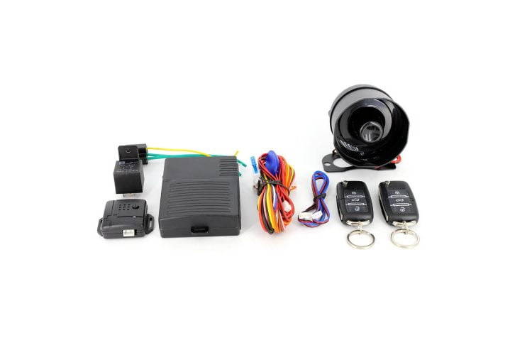 Alarma auto Carguard CAR002, 2 telecomenzi, mod mut, mod panica, senzor de soc, functie localizare vehicul, armare automata, sirena cu 6 tonuri
