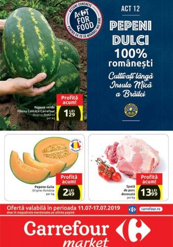 Catalog Carrefour market 11.07.2019 - 17.07.2019 - Oferte imbatabile zilnic - Alimentar + Nonalimentar