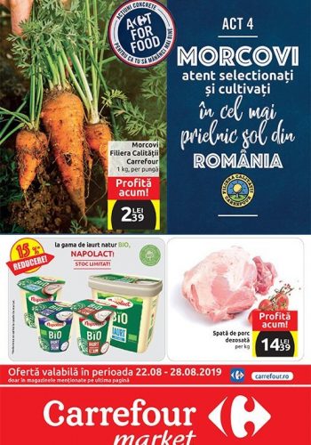 Catalog Carrefour market 22.08.2019 - 28.08.2019 - Oferte imbatabile zilnic - Alimentar + Nonalimentar