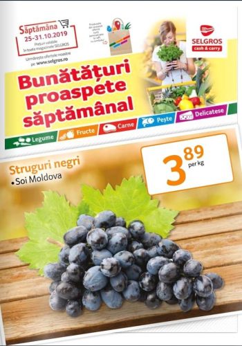 Catalog Selgros - Bunataturi proaspete saptamanal (promovare exclusiv online) 25 - 31 octombrie 2019