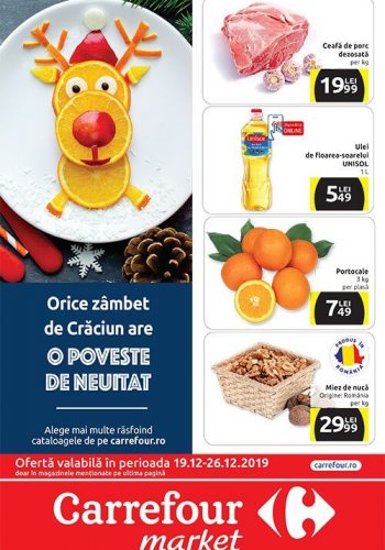 Catalog Carrefour market 19-26 decembrie 2019 - Oferte imbatabile zilnic - Alimentar + Nonalimentar