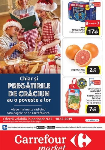 Catalog Carrefour market 9 - 18 decembrie 2019 - Oferte imbatabile zilnic - Alimentar + Nonalimentar