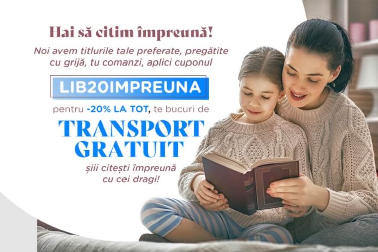 Voucher Libris - 20% reducere + TRANSPORT GRATUIT la orice!