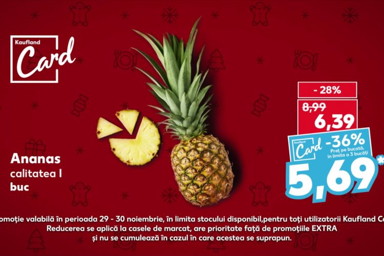 Oferta Kaufland Card din 29 - 30 noiembrie 2021: ananas, mici si bere