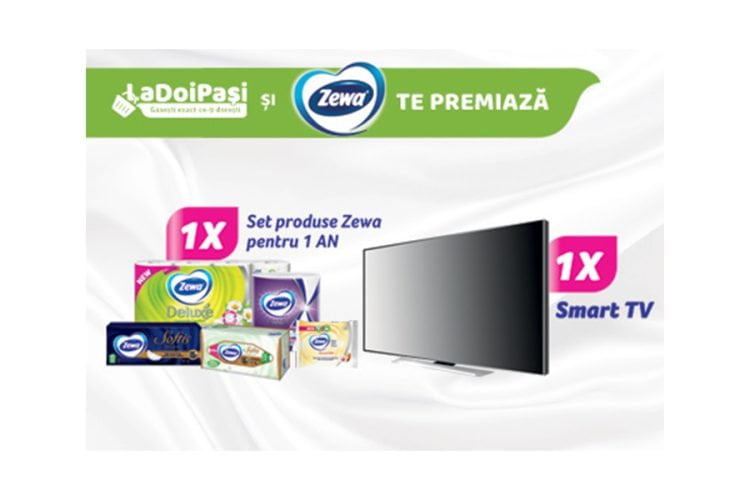 LaDoiPasi - Ai grija de cei dragi si Zewa te premiaza! Castiga un Smart TV sau produse Zewa!
