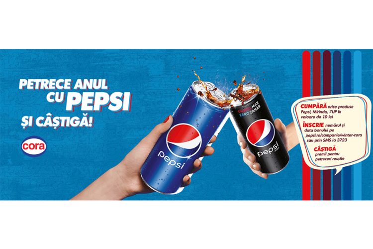 Cora - Pepsi - Petrece anul cu Pepsi si castiga o camera foto Polaroid sau set jocuri de societate!