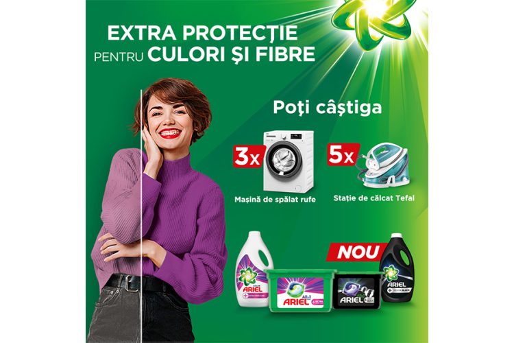 Carrefour - Cu Ariel castigi Extra protectie pentru culori si fibre dar si premii pentru acasa