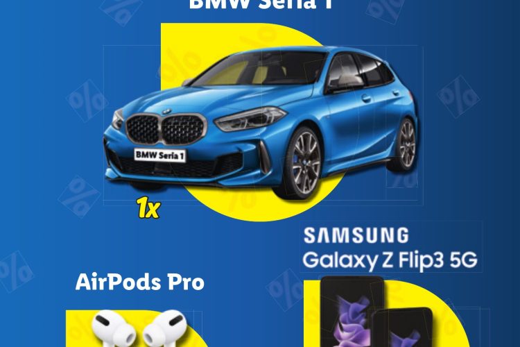 Lidl Plus - Ai Lidl Plus, castigi in plus! Castiga un BMW Seria 1, AirPods Pro sau Samsung Galaxy Z Flip3 5G!