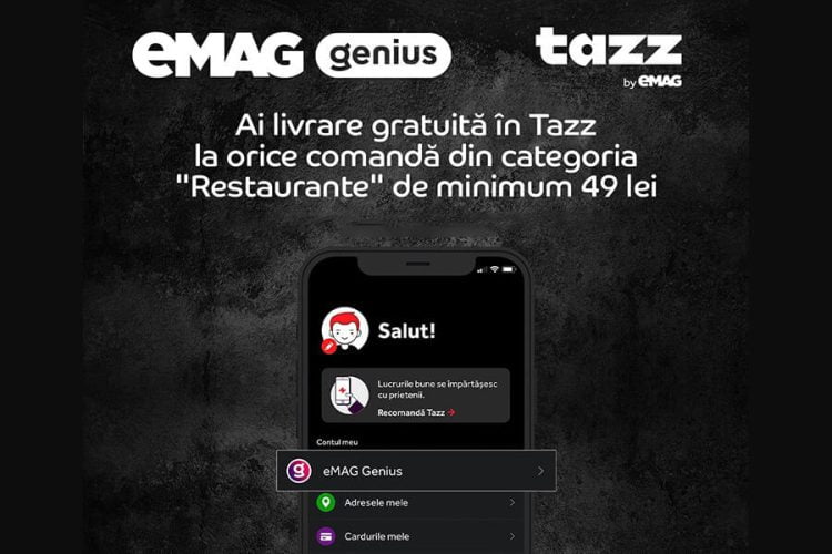 Voucher Tazz - livrare gratuita pentru clientii eMAG Genius