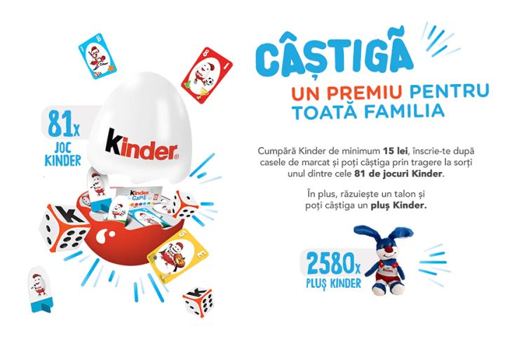 Kinder - Castiga un premiu pentru toata familia!