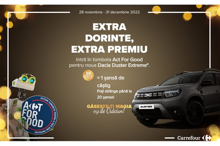 Carrefour Act For Good Castiga noua Dacia Duster Extreme!