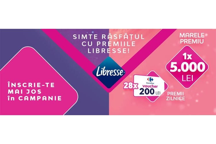 Carrefour Simte rasfatul cu premiile Libresse: 5000 lei sau voucher Carrefour!